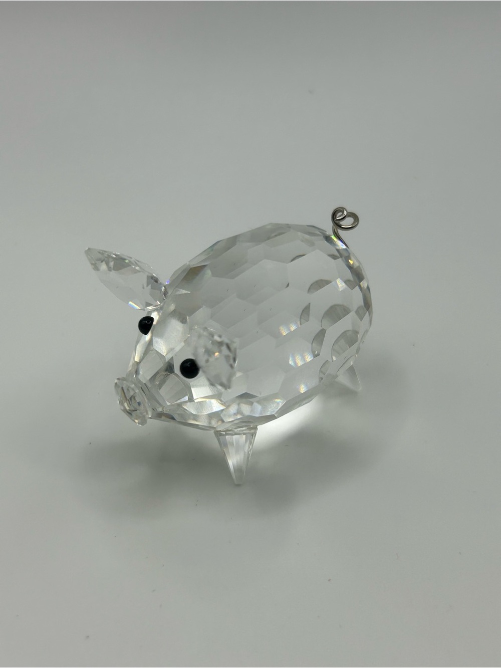 Swarovski crystal pig figurine